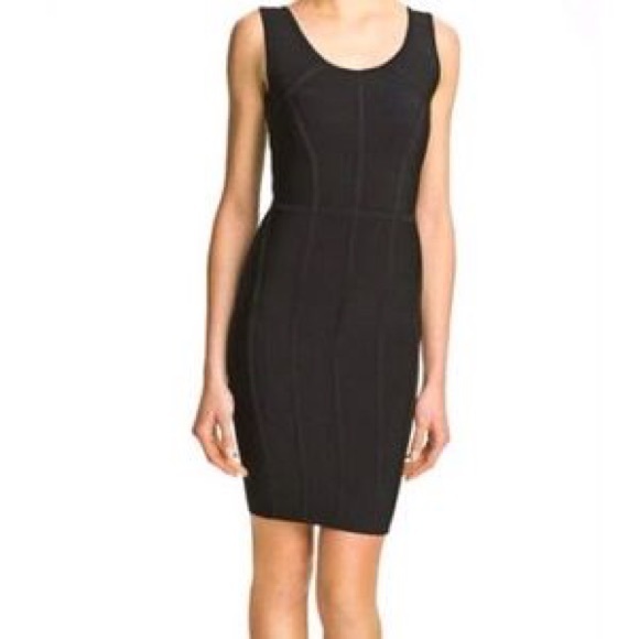 BCBG Black Bodycon Bandage Dress - Picture 4 of 4